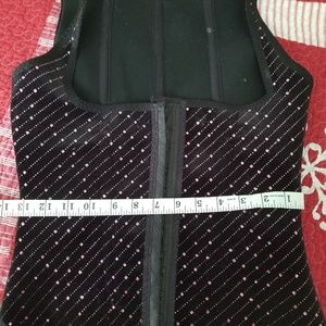 Pink sparkle and black Velvet corset